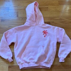 Pink Palm puff Pink Hoodie